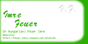 imre feuer business card